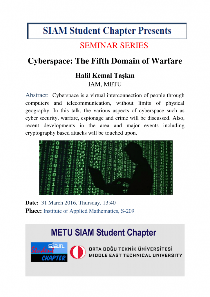 SIAM Student Chapter – Seminar Series 2 | METU SIAM Student Chapter